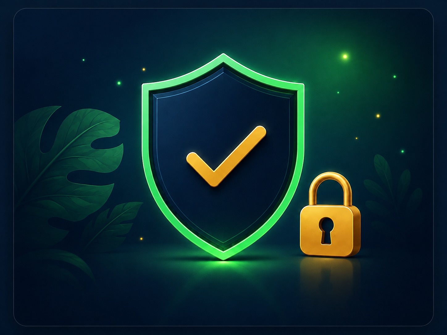 Illustration of a shield and padlock representing Wazamba account security
